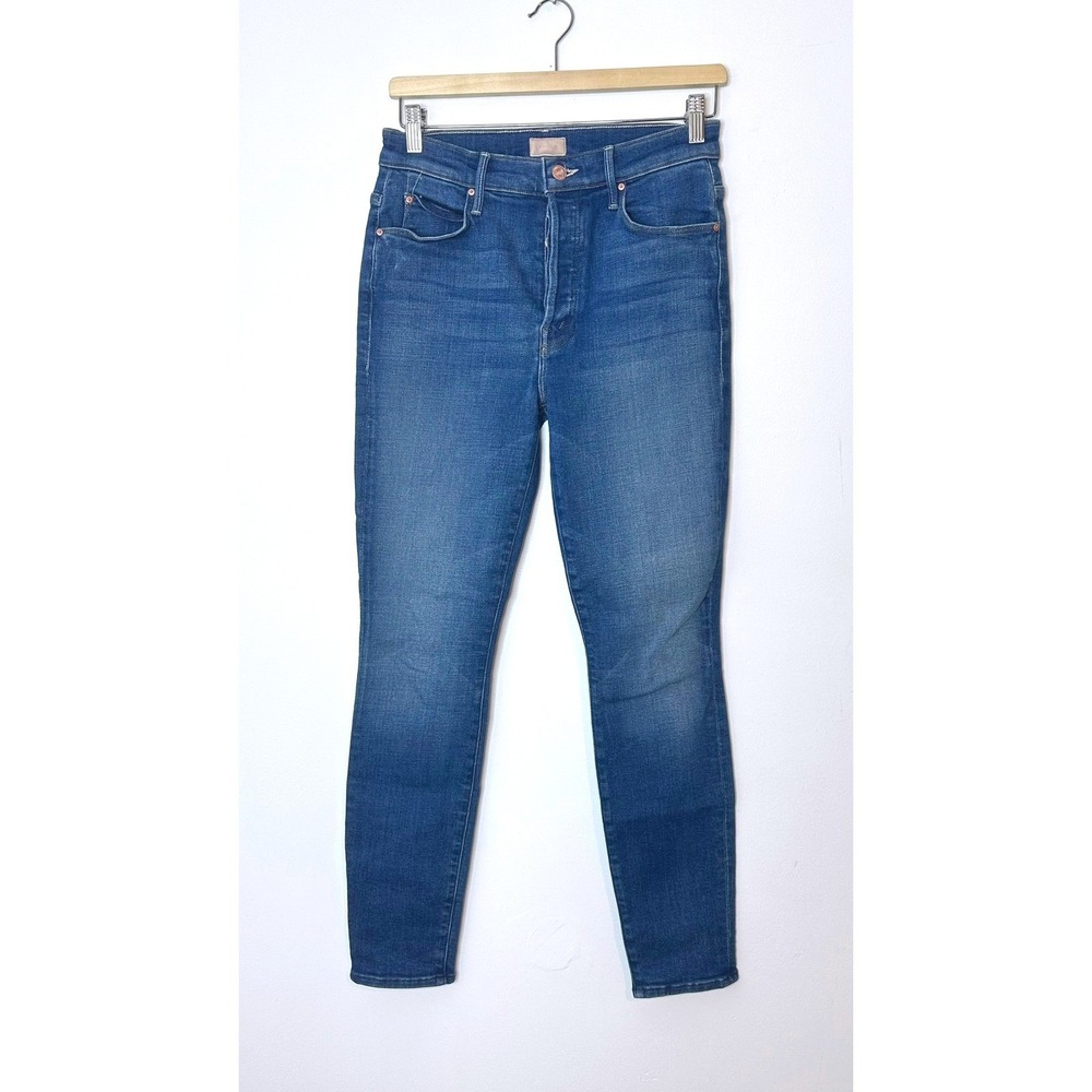 MOTHER The Super Stunner Ankle Skinny Jeans Button Fly Heart Size 27 Denim - Picture 2 of 16